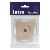 Розетка TV Intro Accent одиночная IP20 шампань 6-301-04