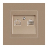 Розетка информационная Intro Accent RJ45 IP20 шампань 6-303-04