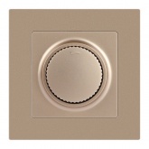 Светорегулятор Intro 600Вт поворотный 230В IP20 шампань 6-401-04