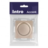 Светорегулятор Intro 600Вт поворотный 230В IP20 шампань 6-401-04