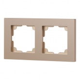 Рамка на 2 поста Intro Accent шампань 6-502-04