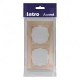Рамка на 2 поста Intro Accent шампань 6-502-04