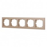 Рамка на 5 постов Intro Accent шампань 6-505-04
