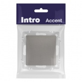 Выключатель одноклавишный Intro Accent 10А-250В IP20 титан 6-101-09