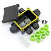 Распределительная коробка Промрукав 5-вводная IP68 ПА66 40А 450В d5-14 мм 135х96х42 черная