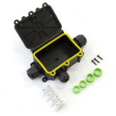 Распределительная коробка Промрукав откидная крышка 4-вводная IP68 ПА66 40А 450В d3,5-12мм 131х95х37