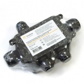 Распределительная коробка Промрукав откидная крышка 5-вводная IP68 ПА66 40А 450В d3,5-12мм 131х95х37