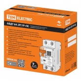 Дифференциальный автомат TDM АВДТ64 1П+Н B16А 10мА тип А однофазный электронный 6кА (дифавтомат, АВДТ)