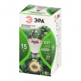 Лампа светодиодная для растений ЭРА Green Line ФИТО А60 15W PFR E27 GR полного спектра