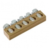 Шина EKF PEN ноль-земля 6х9мм 5 ответвлений для щитов Nova Unix Unix65