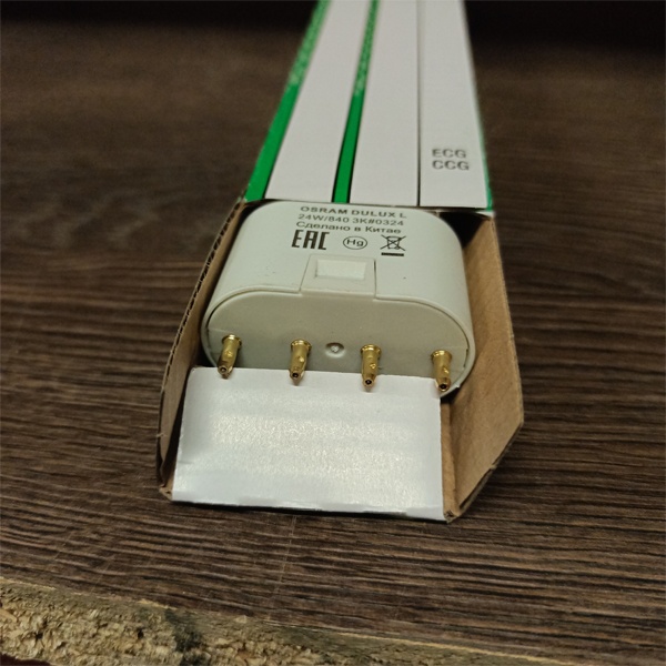 Компактная энергосберегающая лампа КЛЛ мощностью 24 Вт с цоколем 2G11 для ЭПРА или ЭмПРА