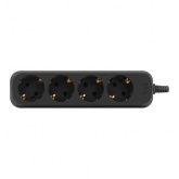 Колодка ЭРА KX-4e-B 4 розетки с заземлением черная