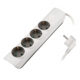 Удлинитель JazzWay ET-04-140W 4х2Р+Е 1,4м 3х1 мм2 16А с выключателем белый