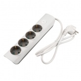 Удлинитель JazzWay ET-04-140W 4х2Р+Е 1,4м 3х1 мм2 16А с выключателем белый