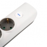 Удлинитель JazzWay ET-04-300W 4х2Р+Е 3м 3х1 мм2 16А с выключателем белый