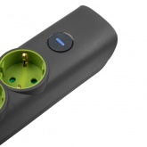 Удлинитель JazzWay ET-04-500G 4х2Р+Е 5м 3х1 мм2 16А с выключателем серый