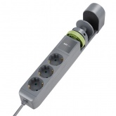 Удлинитель на струбцине JazzWay ETD-03U-150-gy 3х2Р+Е 1,5м 3х1 мм2 16А 3USB(2А+1С) выключатель серый