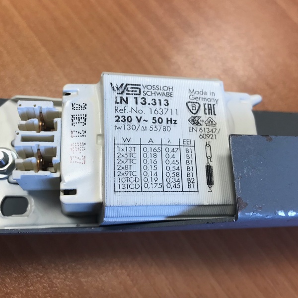 Электромагнитный дроссель (ПРА) для люминесцентных ламп