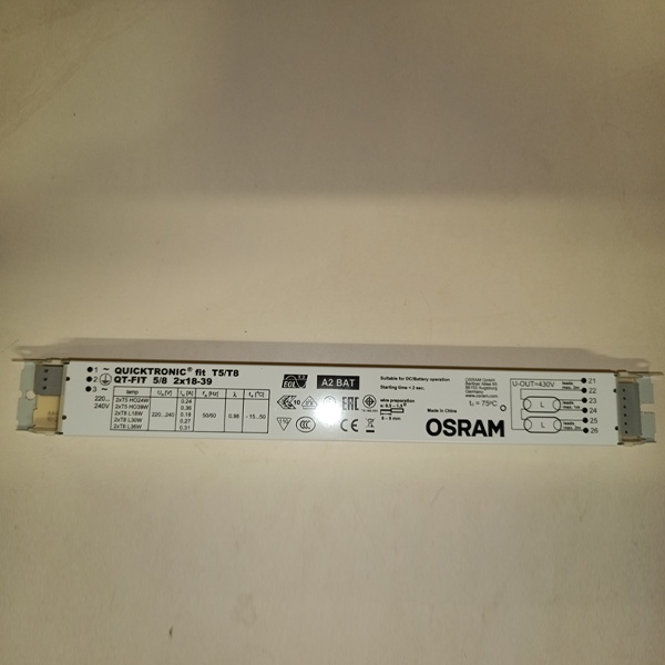 ЭПРА Osram 2х18-39Вт (4008321873903) для люминесцентных ламп T5 FQ20W HO G5, T5 FQ24W HO G5, T5 FQ39W HO G5, T8 L16W G13, T8 L18W G13, T8 L30W G13, T8 L36W G13.