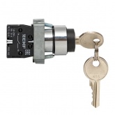 Переключатель в сборе EKF BG21 с замком 22мм 2 фиксированных положения 1NO IP40