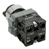 Переключатель в сборе EKF BG33 с замком 22мм 3 фиксированных положения 2NO IP40