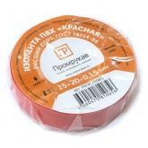 Изолента ПВХ Промрукав красная 0,15 x 15 мм х 20 м (10 шт/уп)