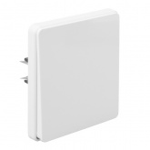 Выключатель одноклавишный Kranz Miele Round 10А с рамкой перламутр