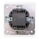 Выключатель одноклавишный Kranz Miele Round 10А с рамкой перламутр