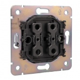 Выключатель одноклавишный Kranz Miele Round 10А с рамкой перламутр