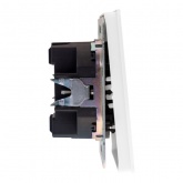 Переключатель одноклавишный Kranz Miele Round 10А с рамкой перламутр