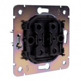 Переключатель одноклавишный Kranz Miele Round 10А с рамкой перламутр