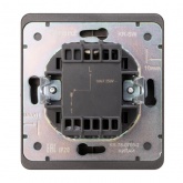 Выключатель одноклавишный Kranz Miele Round 10А с рамкой титан