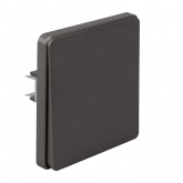 Выключатель одноклавишный Kranz Miele Round 10А с рамкой титан