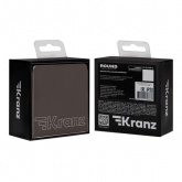 Выключатель одноклавишный Kranz Miele Round 10А с рамкой титан