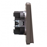 Выключатель одноклавишный Kranz Miele Round 10А с рамкой титан