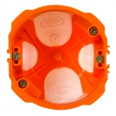 Коробка установочная ИЭК для полых стен d 73 глубина 65 мм со стыковочным узлом IP30