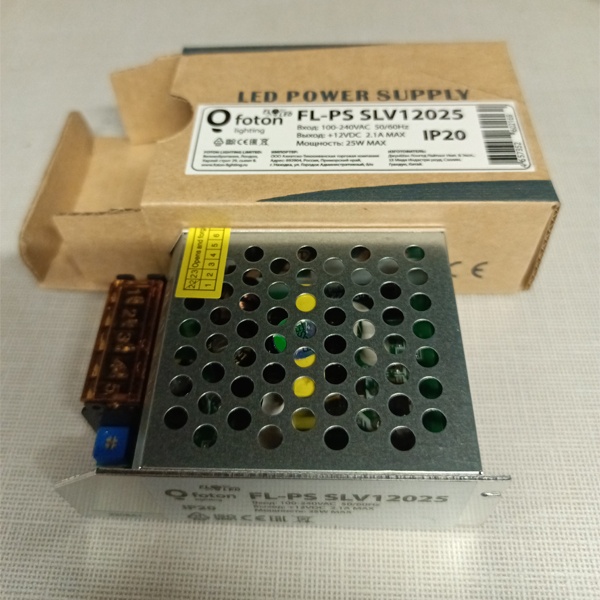 Блок питания 25W 12V IP20 для светодиодных лент Foton lighting