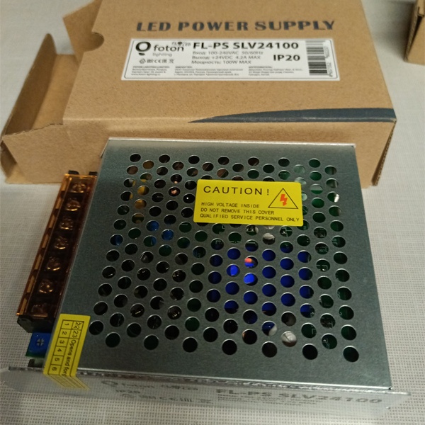 Блок питания 100W 24V IP20 для светодиодных лент Foton lighting