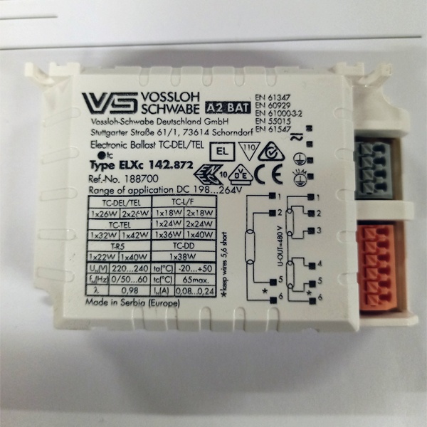 Электронный пускорегулирующий аппарат (ЭПРА) для компактных люминесцентных ламп мощностью 18-42 Ватт.