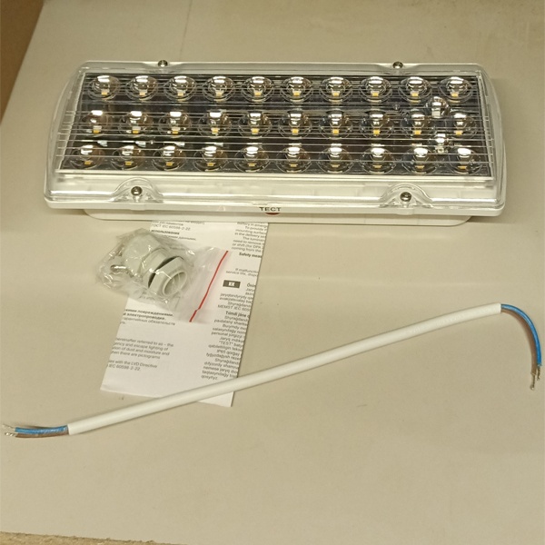 Влагозащищенный аварийный LED светильник ДПА постоянного действия ИЭК, нейтральный белый свет