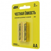 Батарейка ИЭК AA LR6/AM 3 2950мАч 1,5V алкалиновая (пальчиковая) (упаковка 2шт)