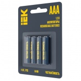 Аккумулятор ИЭК GREEN Ni-MH AAA HR03 1100мАч Никель-металлогидридный (мизинчиковый) (упаковка 4шт)
