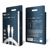 Кабель Rexant USB-A – USB Type-C, 5А, 100Вт, 1м, в белой нейлоновой оплетке