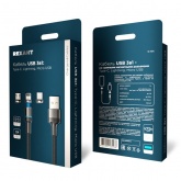 Кабель Rexant USB 3в1 со съемными магнитными портами Type-С/Micro USB 2A, Lightning 2,4A 1,2м с подс