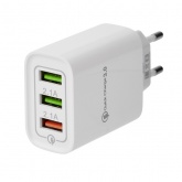 Сетевое зарядное устройство Rexant 3 x USB, 5V, 3 А + 1 А + 1 А, белое