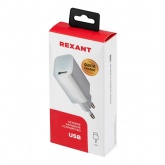 Сетевое зарядное устройство Rexant USB 5V, 3 A с Quick charge, белое
