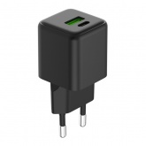 Сетевое зарядное устройство Rexant с двумя портами USB-A и Type-C, 25Вт GaN компактный