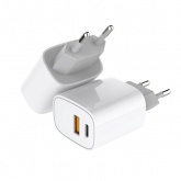 Сетевое зарядное устройство Rexant с двумя портами USB-A + USB-C, 20Вт