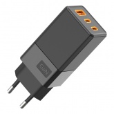 Сетевое зарядное устройство Rexant USB-A и 2 USB-C, 65Вт Gan компактный