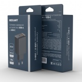 Сетевое зарядное устройство Rexant с портами USB-A и USB-C, 30Вт, черное